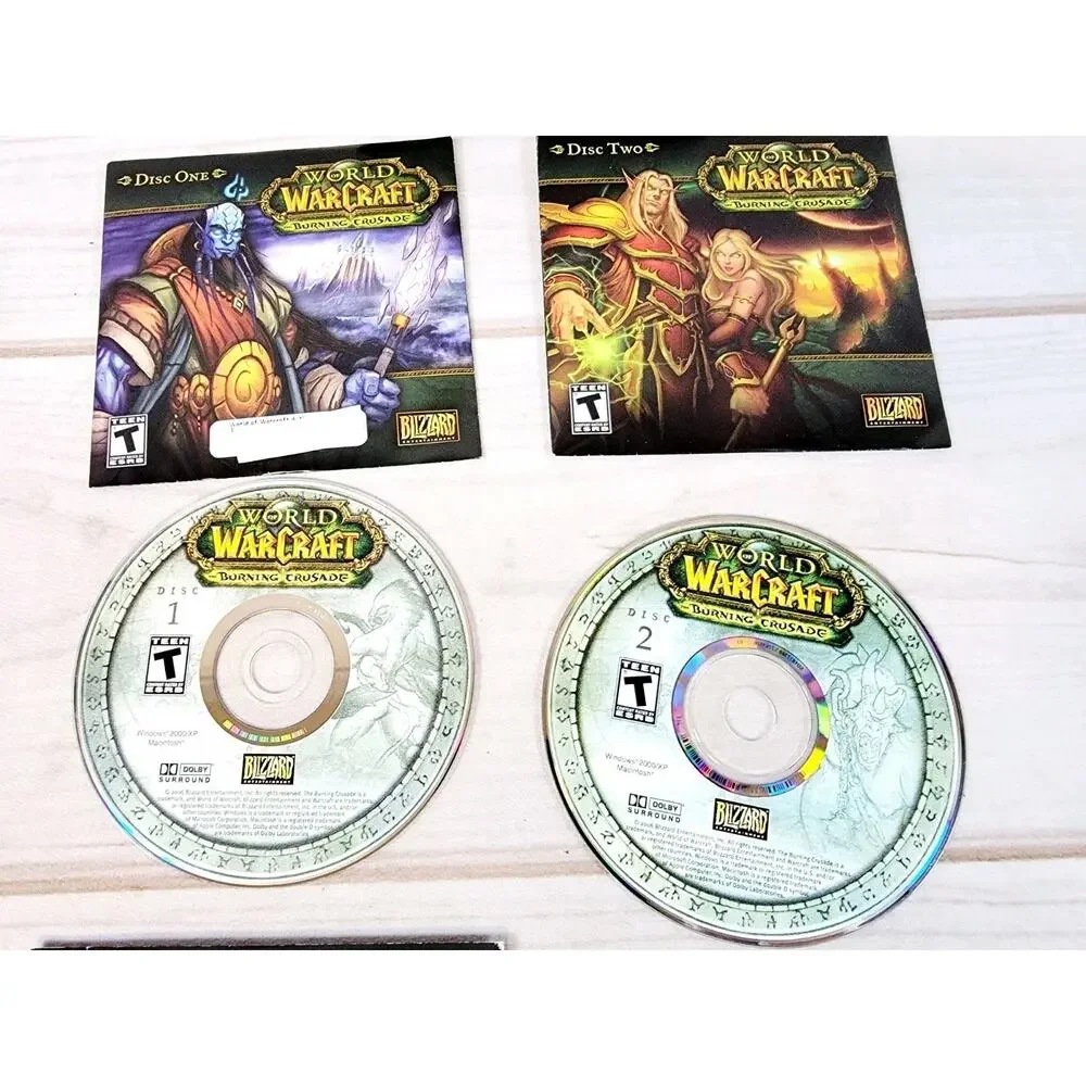 World of Warcraft: The Burning Crusade (PC, 2007) Expansion 4 Discs No Manual